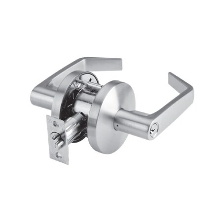 Dorma Grade 2 Cylindrical Lock, 70-Classroom, LR-Lever, C-Rose, Satin Chrome, 2-3/4 Inch Backset,  C570-D-LRC-626